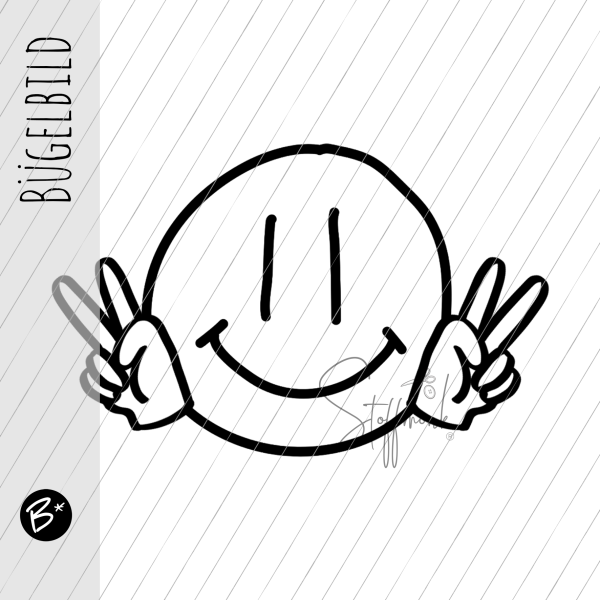 Bügelbild - PEASE SMILIE