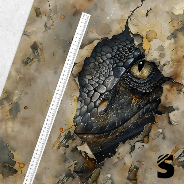 PANEL (groß) Mystic Dragon -  French Terry  (Reaktivdruck)