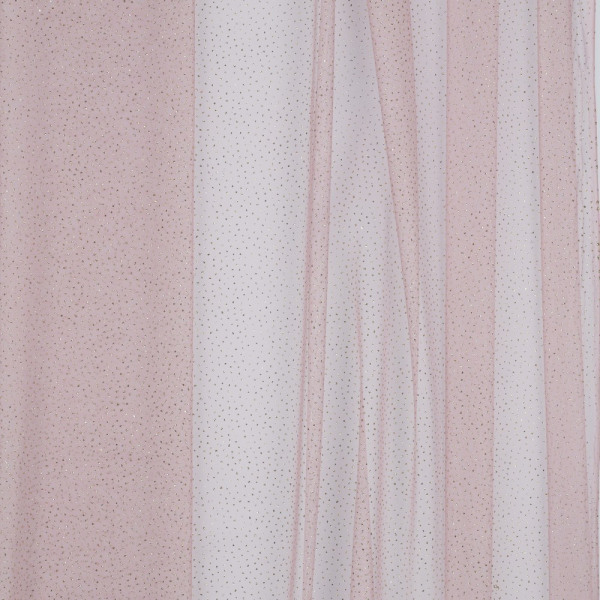 Soft Tüll - Altrosa - Glitzer Gold