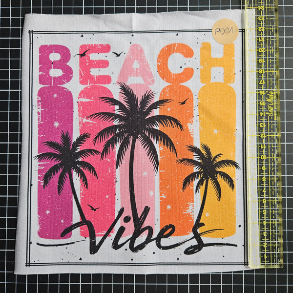 P001 - Patch Beach Vibes (pink) - ca. 22cm - 3,50 €