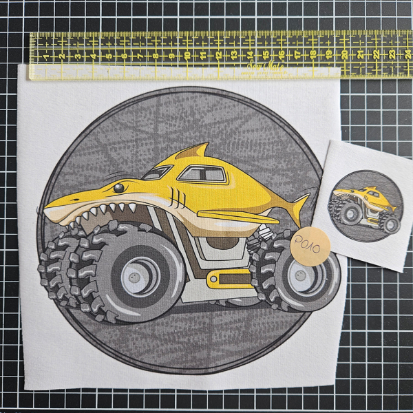 P010 - Patch SET - Monstertruck gelb - 19cm + 5cm - 4,50 €