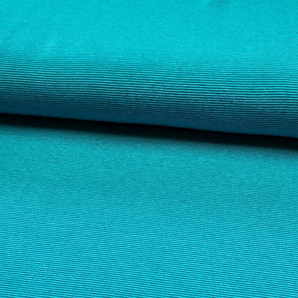 Baumwoll Jersey mini Streifen 1mm - petrol