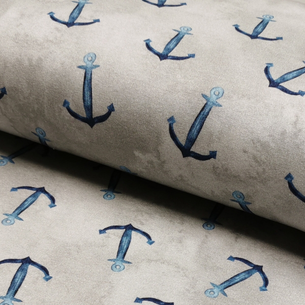 BIO Sweat French Terry - Anker - Grau