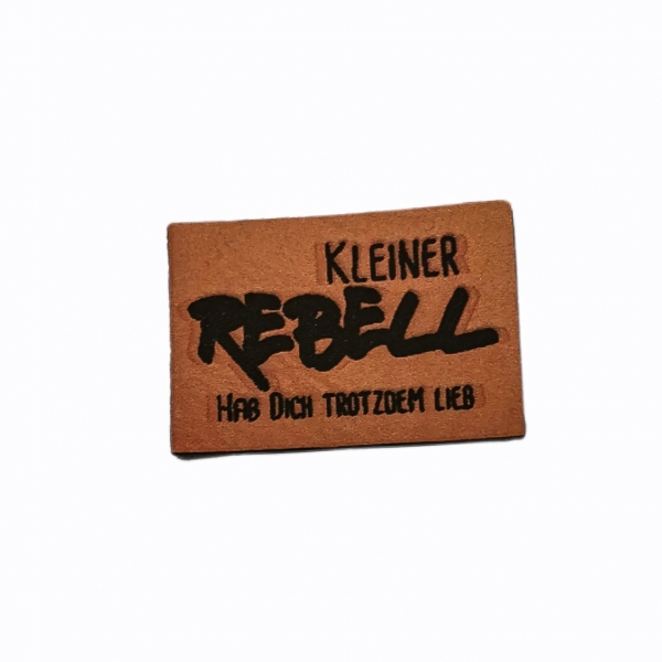 Label - Kleiner Rebell - ca. 2,5 cm x 3,5 cm - Kunstleder ++ Farbauswahl ++