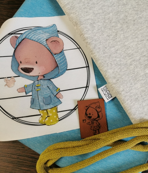 Patch / Aufnäher  - Regenbär - große Streifen