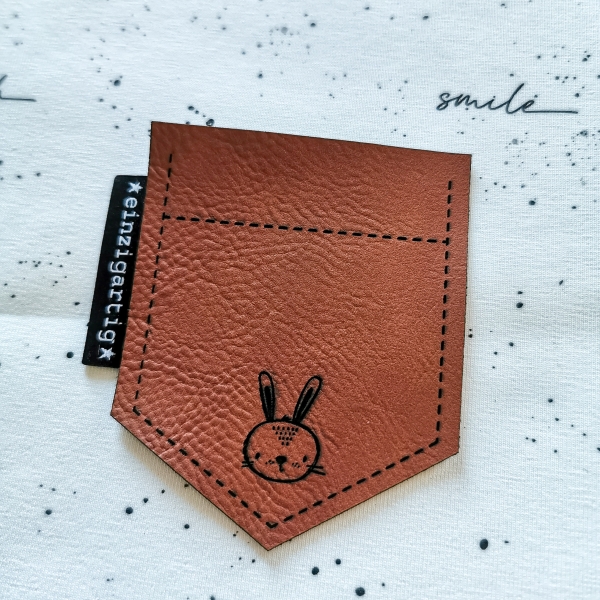 BIG Taschen-Label - "Hase" -  Höhe ca. 8 cm - Kunstleder ++ Farbauswahl ++