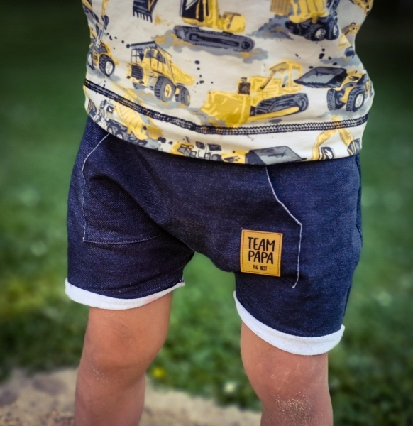 Label - Team Papa - THE BEST - ca. 3cm x 3,5cm - Kunstleder ++ Farbauswahl ++