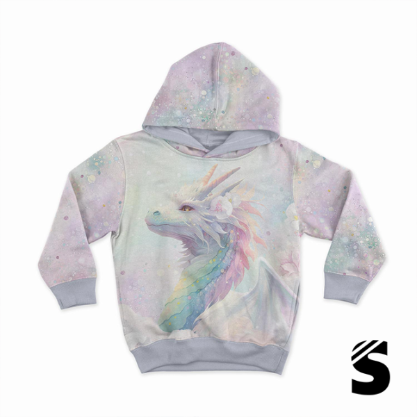 PANEL  Pastell Glitzer Dragon #2 -  French Terry  (Reaktivdruck)