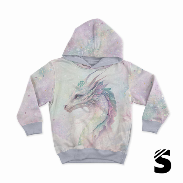 PANEL  Pastell Glitzer Dragon #1 -  French Terry  (Reaktivdruck)