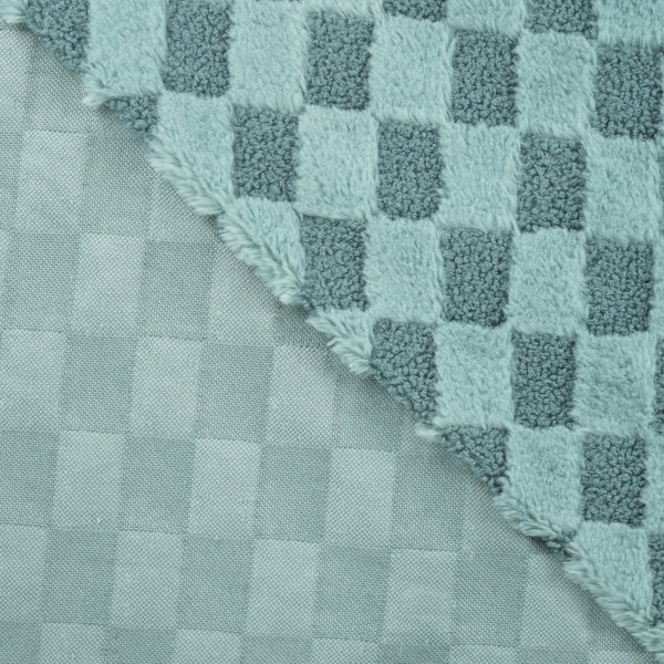 Teddy Fleece - Check Karos - "Mint"