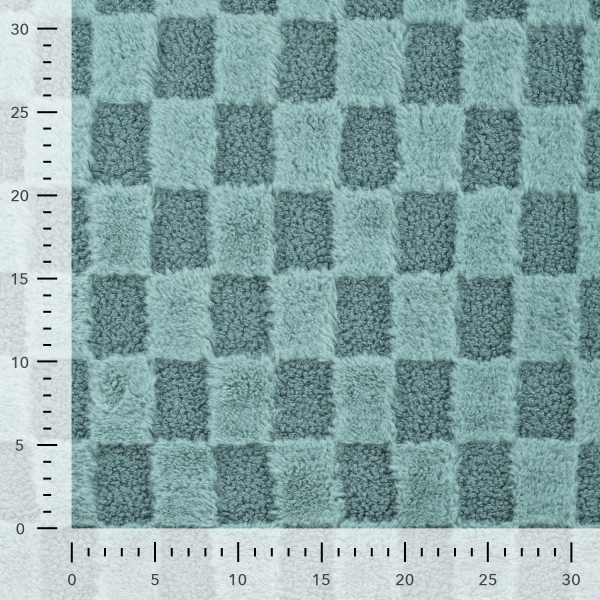 Teddy Fleece - Check Karos - "Mint"