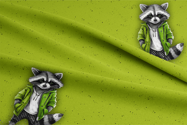 VB - Ep "Panel Racoon - LIME"  Höhe 1 Meter - SOFTSHELL