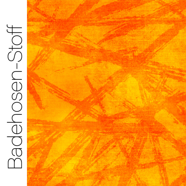 BADEHOSENSTOFF - (gewebt, nicht elastisch) - "STROKES  #Orange"