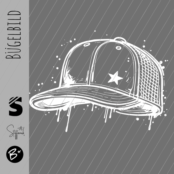 Bügelbild -  " Cool Cap " #weiss