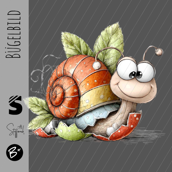 Bügelbild -  " Schnecke "