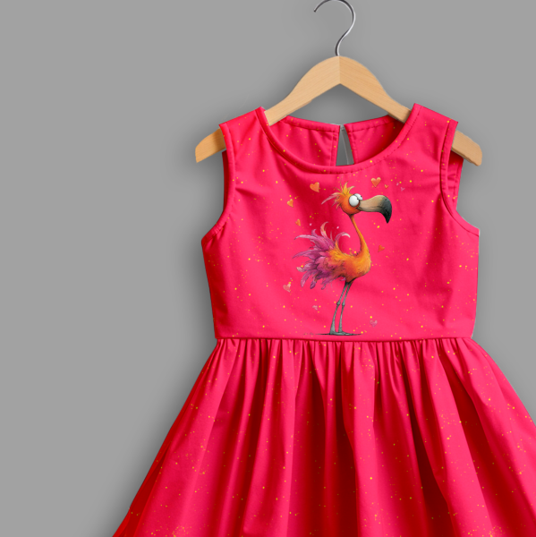 Bügelbild -  " Flamingo "