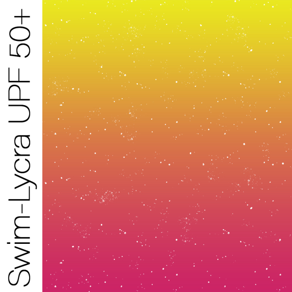 Swim-Lycra UPF 50+ / Bade/Sport Funktionsjersey -  " Konfetti VERLAUF #pink/gelb "