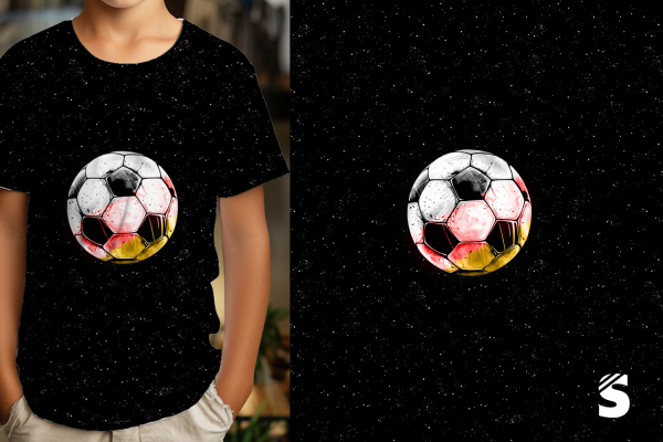 PANEL Fußball #schwarz - ca. 70x160cm - Bio Jersey