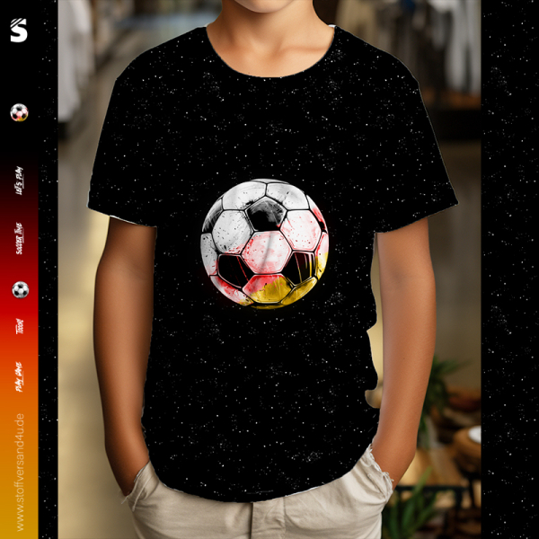 PANEL Fußball #schwarz - ca. 70x160cm - Bio Jersey