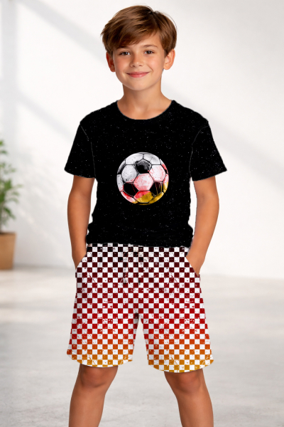 PANEL Fußball #schwarz - ca. 70x160cm - Bio Jersey