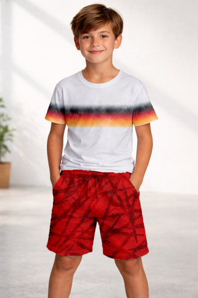 Strokes #rot   - Bio French Terry