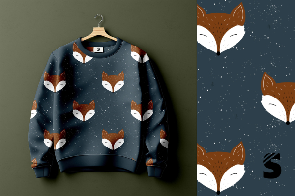 Winterfox #blau - Bio French Terry