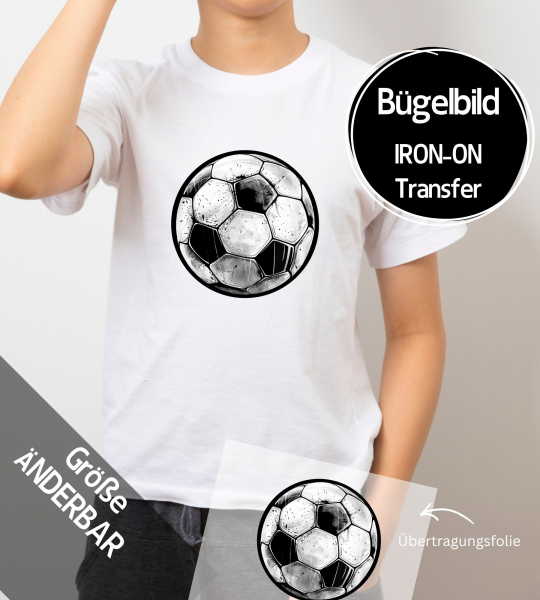 Bügelbild - " Fussball (alleine) "
