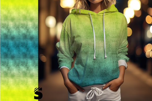 DENIM - #petrol/helllime - Bio French Terry