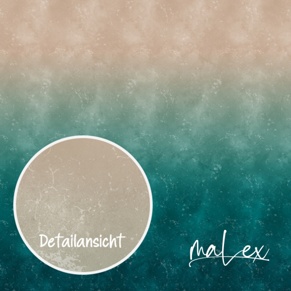 KOMBI Panel - " BEIGE/PETROL " -  Jersey - Höhe ca. 0,8 Meter