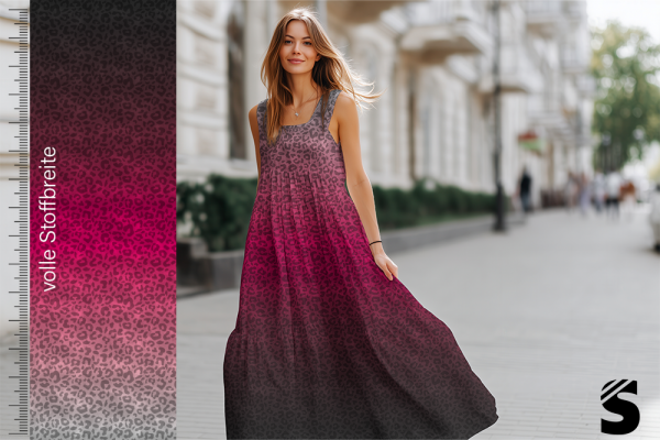 B WARE !    LEO GRUNGE - #hellgrau/pink/dunkelgrau - Bio Jersey