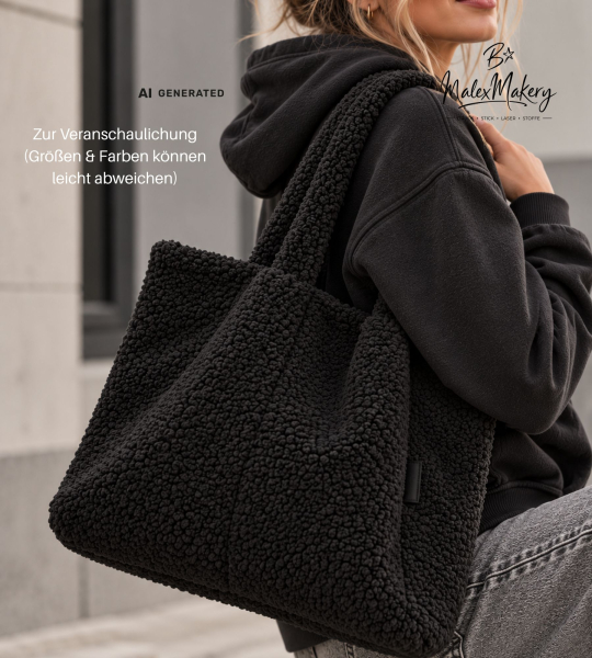Teddy Stoff weich & leicht - #schwarz