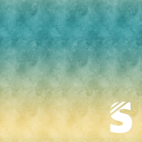 Verlauf Meterware  #Lemon/Türkis  - Bio Jersey