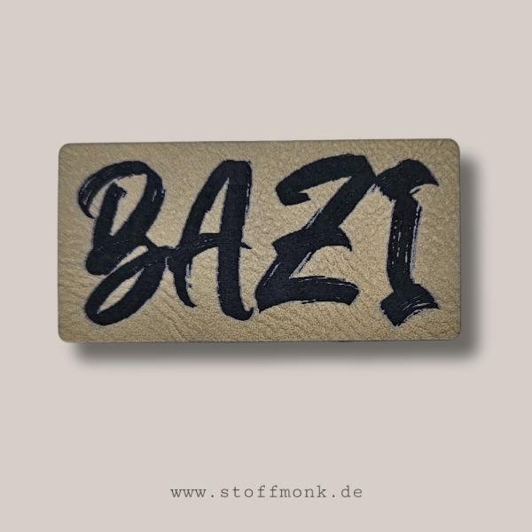 BIG Label - "BAZI" - ca. 3,5 cm x 6,7 cm - Kunstleder ++ Farbauswahl ++