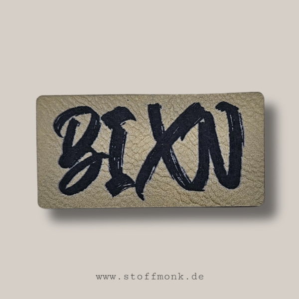 BIG Label - "BIXN" - ca. 3,5 cm x 6,7 cm - Kunstleder ++ Farbauswahl ++
