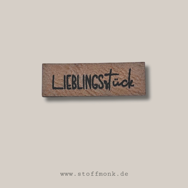 Label - "LIEBLINGSstück" -  ca. 1,5 cm x 4,5 cm - Kunstleder ++ Farbauswahl ++