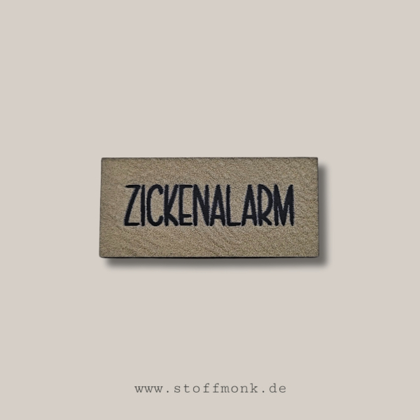 Label - ZICKENALARM - ca. 2cm x 4cm - Kunstleder ++ Farbauswahl ++