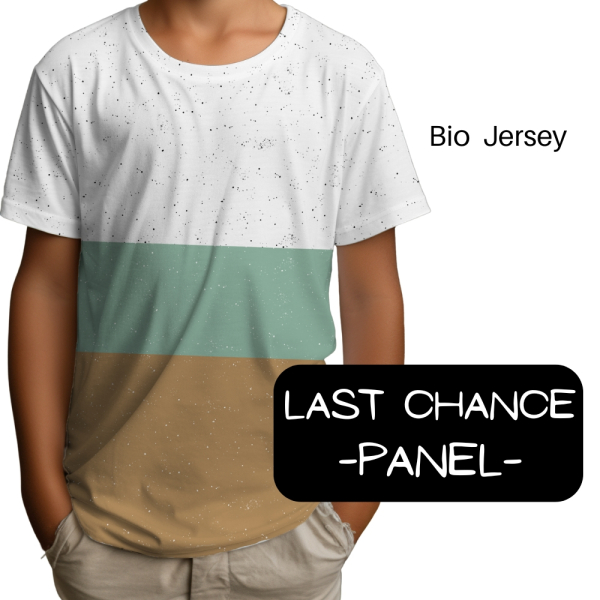 LC_0004 - Last Chance - Panel Bock #ocker/mint - ca. 75cm hoch, volle Breite - Bio JERSEY