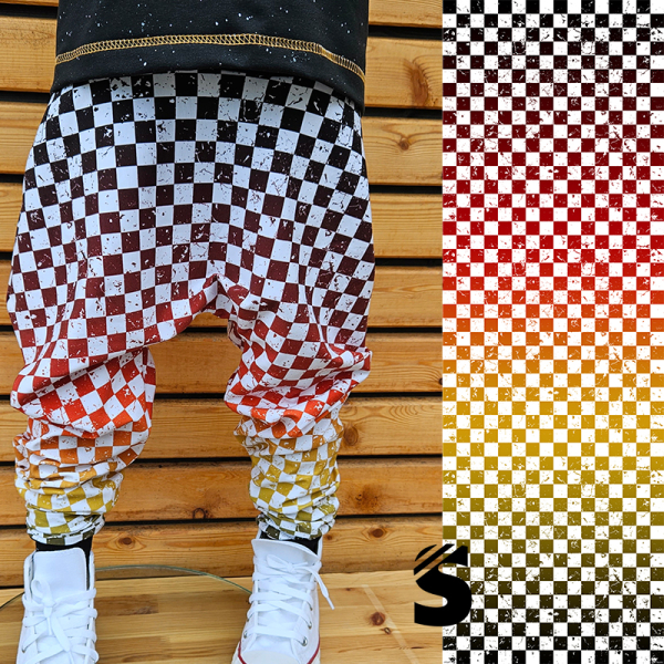 Karogrunge #schwarz/rot/gelb  - Bio Jersey