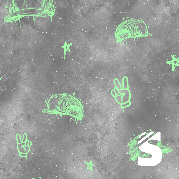 Cool Caps - #grau/minze  -  Bio Jersey