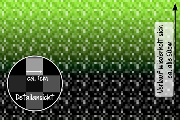 Pixel #schwarz/grün - Bio JERSEY