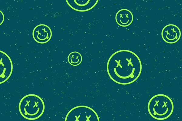 SMILIES #petrol/grün - Bio Jersey