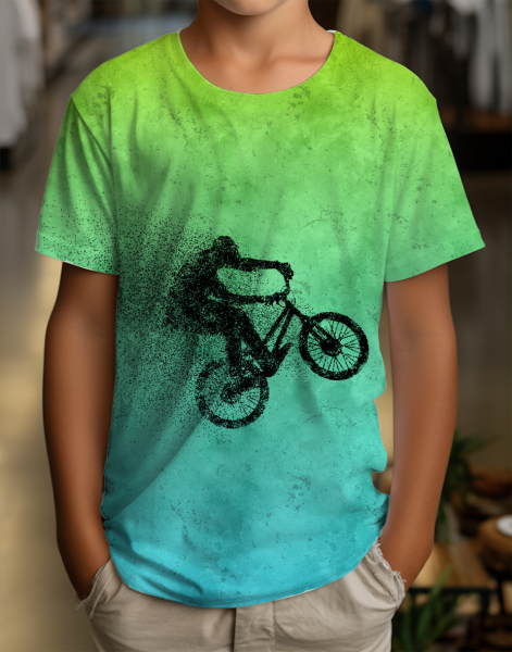 Ep - EINZEL Panel - BMX BIKE  " Neongelb/Blau " - Bio Jersey