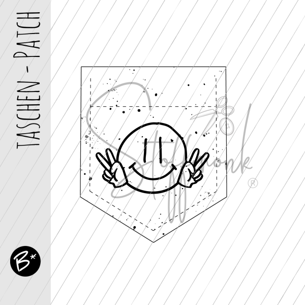 Taschen Patch - Konfetti - " Pease Smilie "