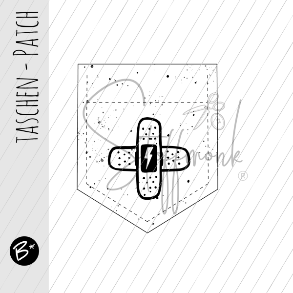 Taschen Patch - Konfetti - " Pflaster Blitz "