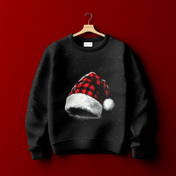 Bügelbild -  " Weihnachtsmütze Karos "