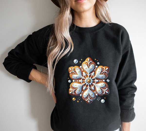 Bügelbild -  " Lebkuchen  SCHNEEFLOCKE "