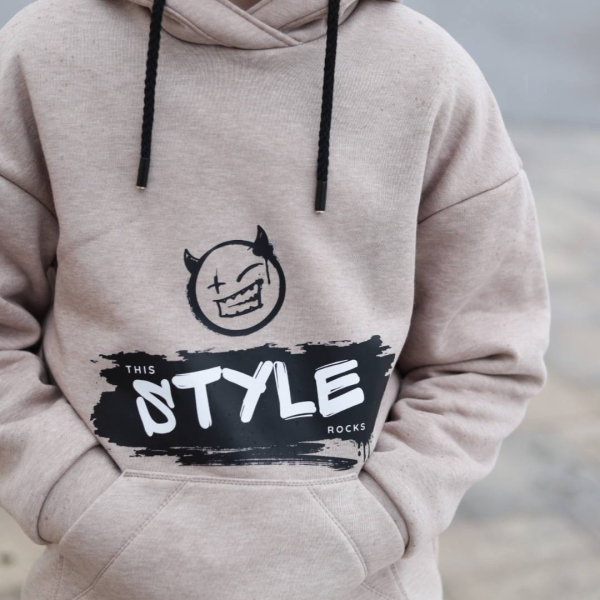 Bügelbild -  " THIS STYLE ROCKS " #schwarz