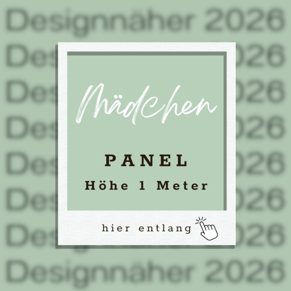 Ep - Panel Designnäher 2026 - " MÄDCHEN " - Bio French Terry - (Höhe 1 Meter)