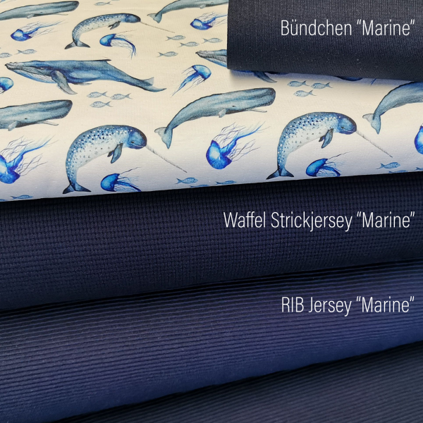 Baumwoll Jersey - Aquarell Wale -