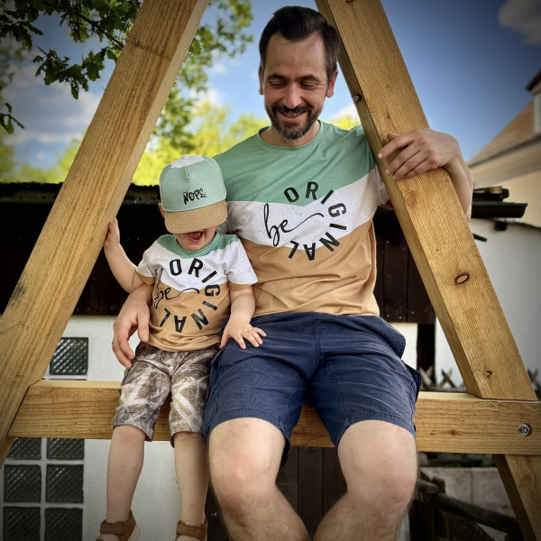 Bügelbild - " be Original - SCHWARZ " Größe nach Auswahl